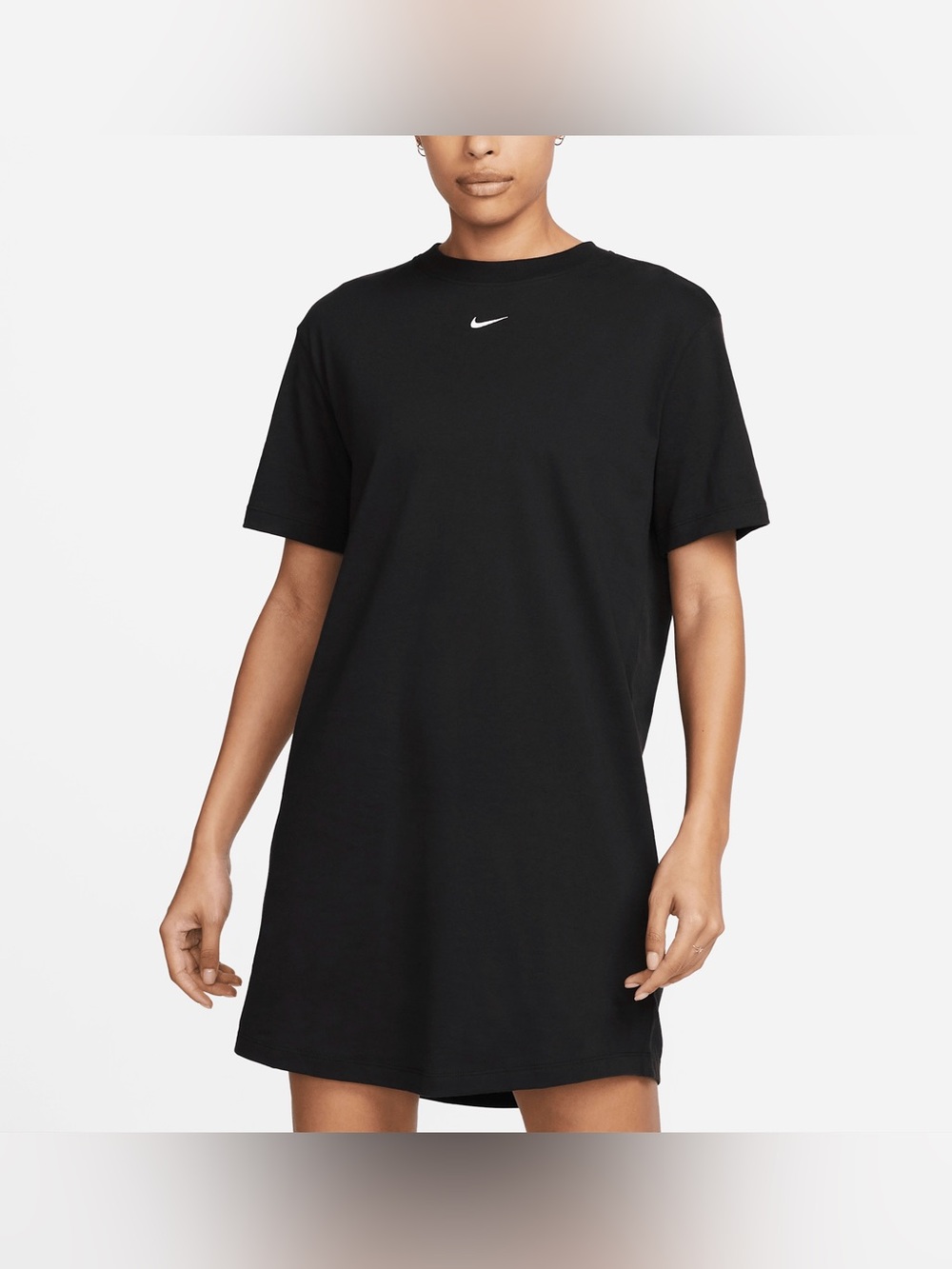 NWT Nike Sportswear Chill Knit Women's Oversized T-Shirt Dress Small Black